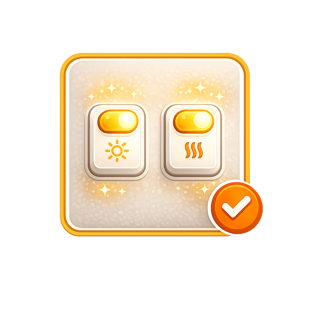 Infrarotheizung mit LED-Licht