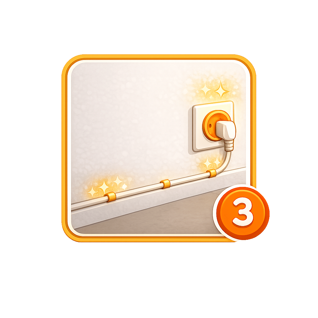 Infrarotheizung mit LED-Licht Montage